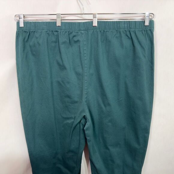 Denim 24 7 Roamans Plus Size 30WT Jeans Tall Elastic Waist Green Straight 1012 - Picture 5 of 8